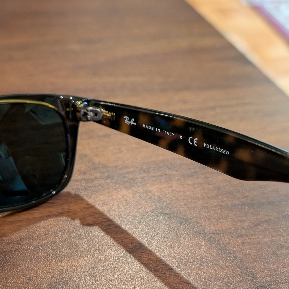 Ray-Ban Tortoiseshell Brown New Wayfarer Sunglasses w/ Polarized Lenses ($231) - Picture 13 of 14